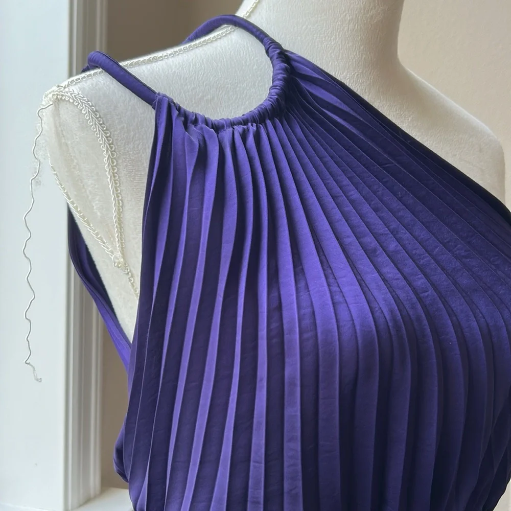 A.L.C. Ruby Pleated One Shoulder Dress size 8 - Picture 7 of 12